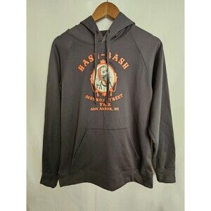 Hash Bash Hoodie Medium Monroe Street Fair Ann Arbor Michigan Gray Jerzees Sport